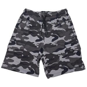 R Public Record Black‎ Camo Shorts Pockets Big Boy Youth Size 8 Cargo Shorts